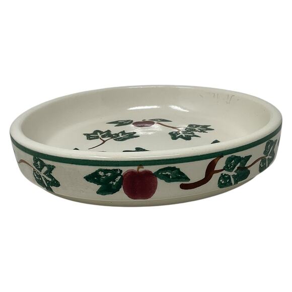 Crock Shop Stoneware Pie Plate Apple Ivy Pattern 10 Inch Vintage Santa Ana CA - Picture 1 of 7